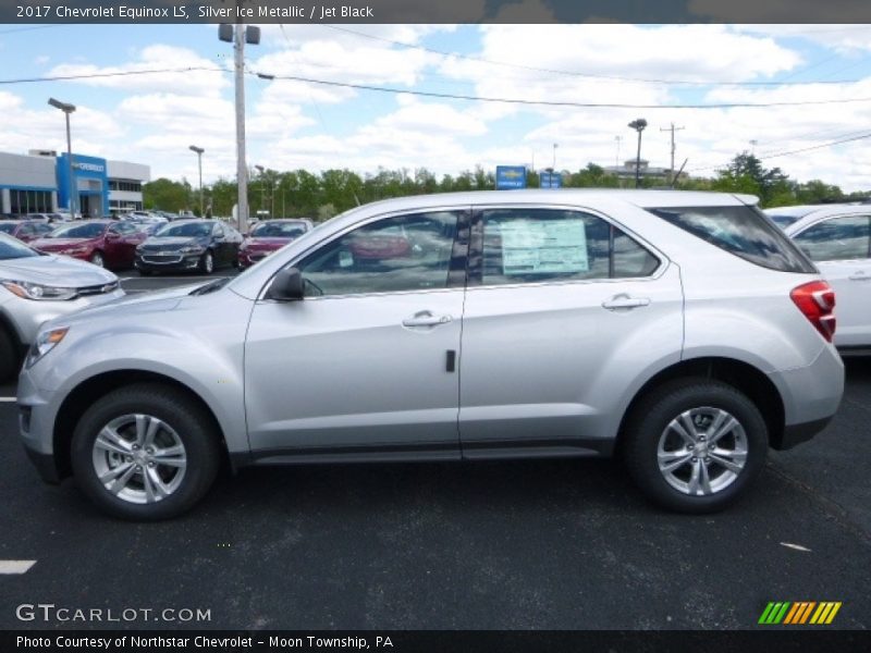 Silver Ice Metallic / Jet Black 2017 Chevrolet Equinox LS