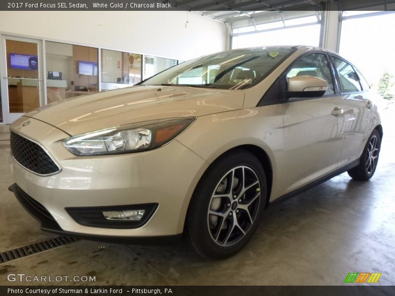 White Gold / Charcoal Black 2017 Ford Focus SEL Sedan