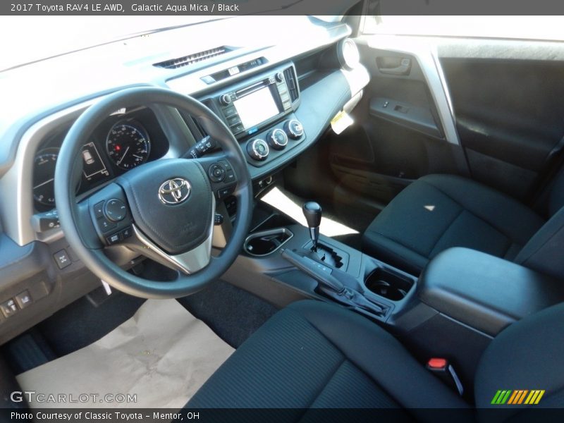Galactic Aqua Mica / Black 2017 Toyota RAV4 LE AWD