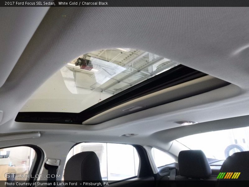 White Gold / Charcoal Black 2017 Ford Focus SEL Sedan