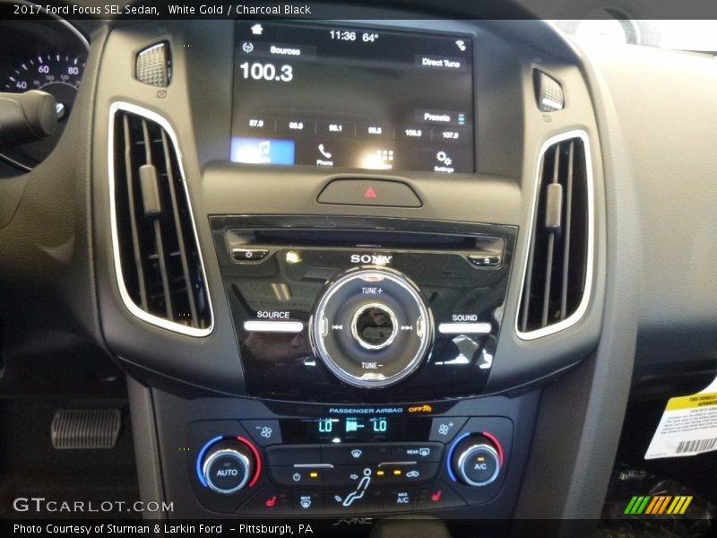 White Gold / Charcoal Black 2017 Ford Focus SEL Sedan