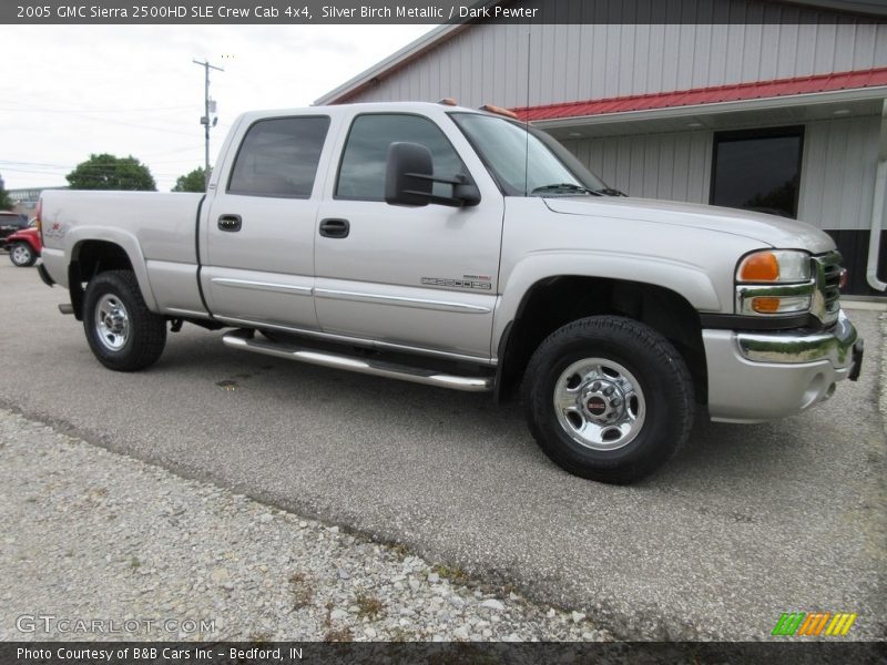 Silver Birch Metallic / Dark Pewter 2005 GMC Sierra 2500HD SLE Crew Cab 4x4
