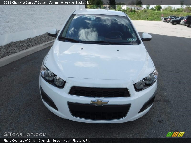 Summit White / Jet Black/Brick 2012 Chevrolet Sonic LT Sedan