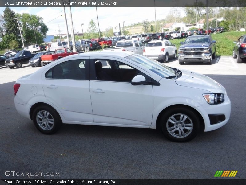 Summit White / Jet Black/Brick 2012 Chevrolet Sonic LT Sedan