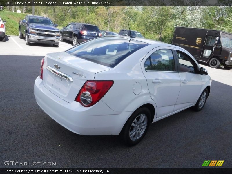 Summit White / Jet Black/Brick 2012 Chevrolet Sonic LT Sedan