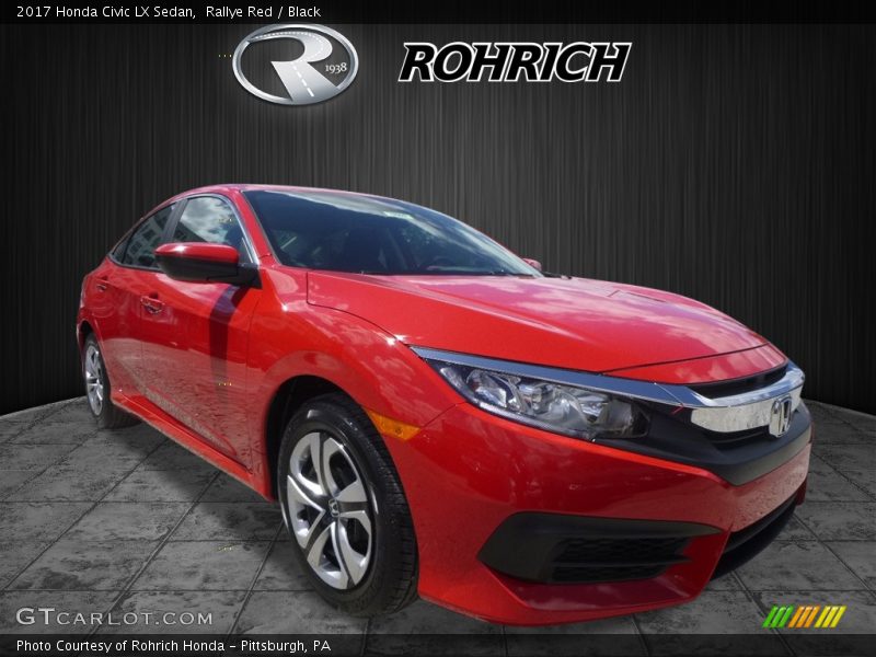 Rallye Red / Black 2017 Honda Civic LX Sedan