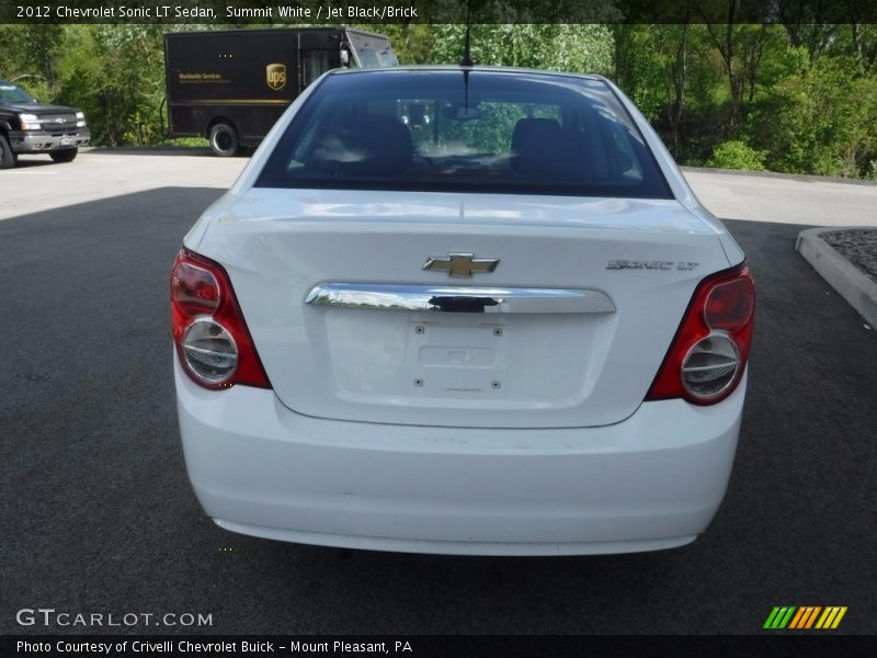 Summit White / Jet Black/Brick 2012 Chevrolet Sonic LT Sedan