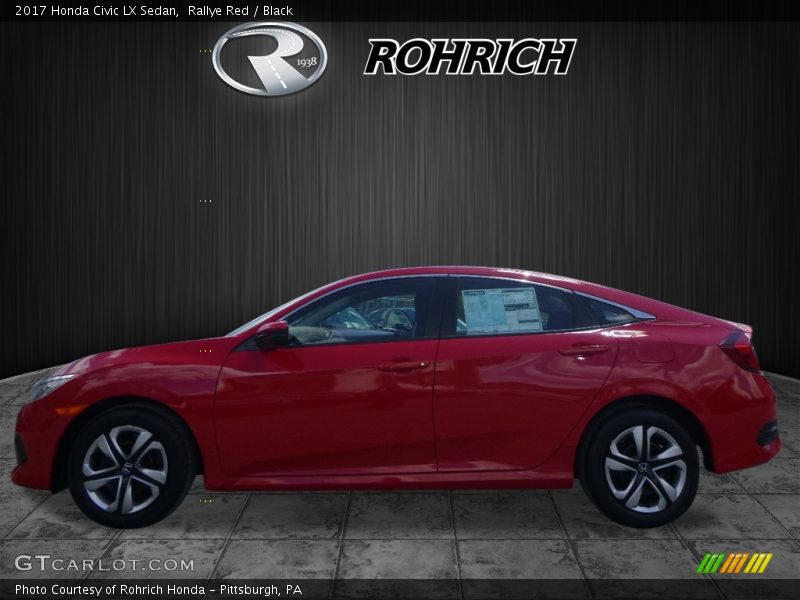 Rallye Red / Black 2017 Honda Civic LX Sedan
