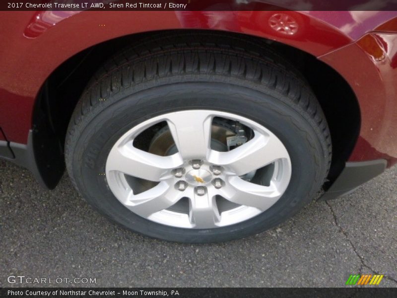 Siren Red Tintcoat / Ebony 2017 Chevrolet Traverse LT AWD