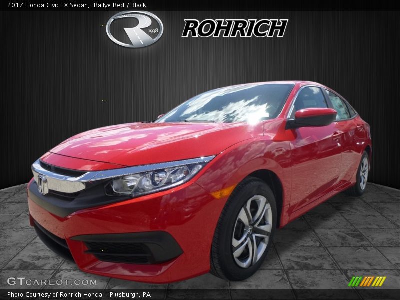 Rallye Red / Black 2017 Honda Civic LX Sedan