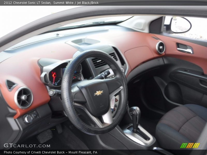 Summit White / Jet Black/Brick 2012 Chevrolet Sonic LT Sedan