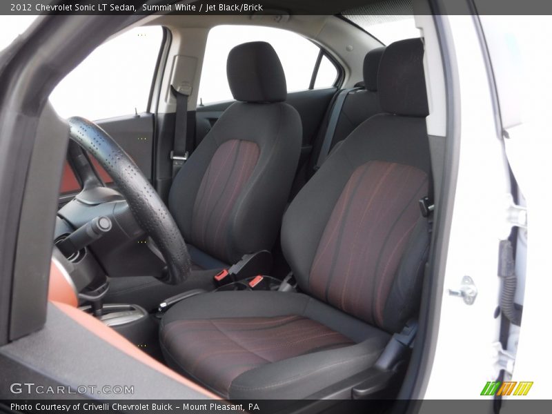 Summit White / Jet Black/Brick 2012 Chevrolet Sonic LT Sedan