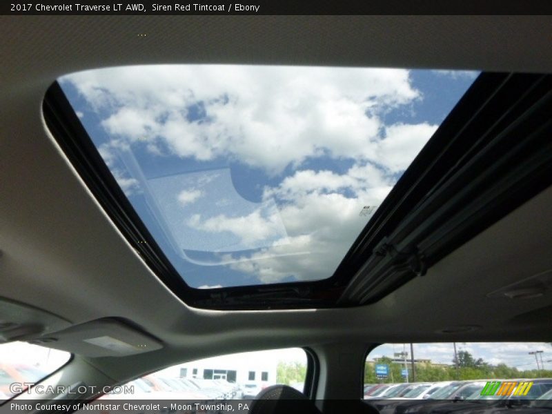 Siren Red Tintcoat / Ebony 2017 Chevrolet Traverse LT AWD