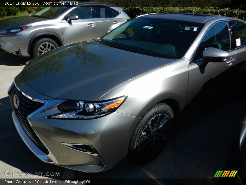 Atomic Silver / Black 2017 Lexus ES 350
