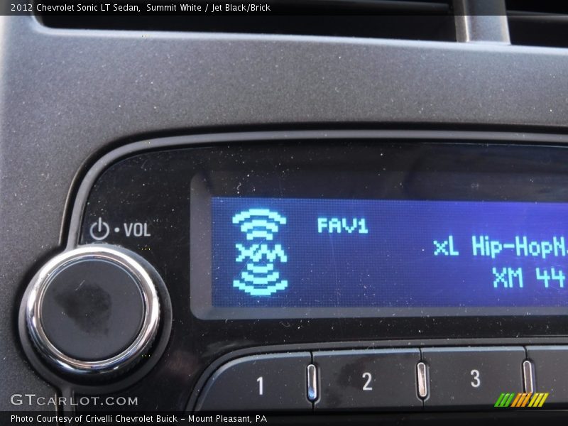 Summit White / Jet Black/Brick 2012 Chevrolet Sonic LT Sedan