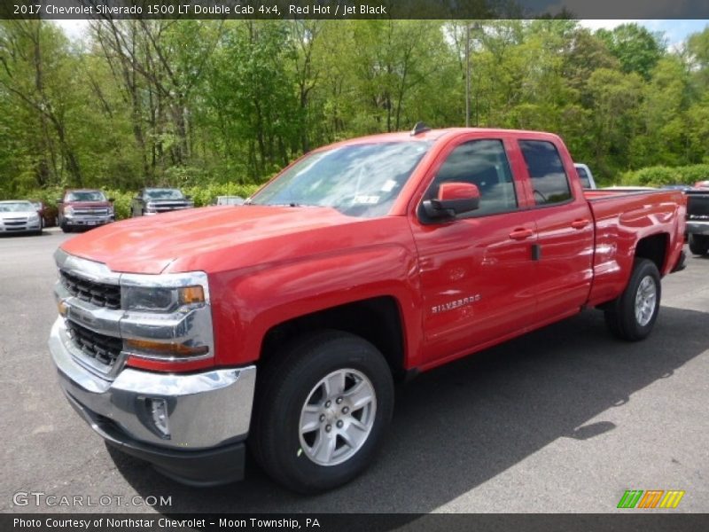 Red Hot / Jet Black 2017 Chevrolet Silverado 1500 LT Double Cab 4x4