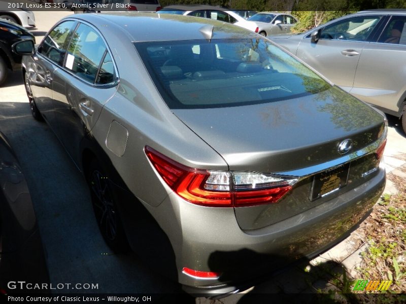 Atomic Silver / Black 2017 Lexus ES 350