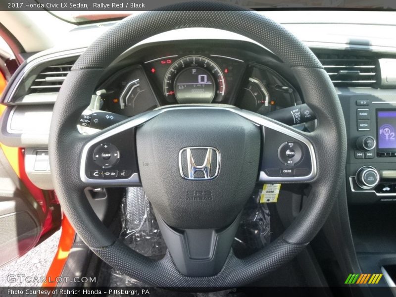 Rallye Red / Black 2017 Honda Civic LX Sedan