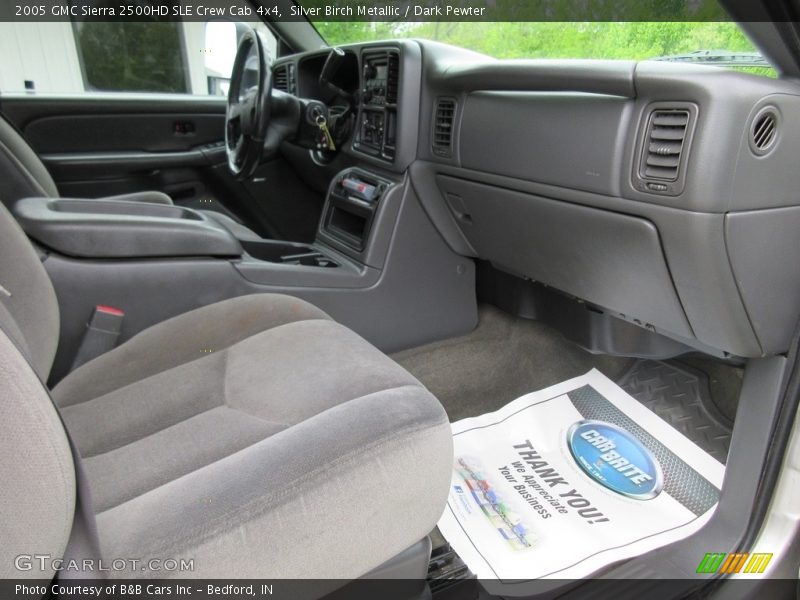 Silver Birch Metallic / Dark Pewter 2005 GMC Sierra 2500HD SLE Crew Cab 4x4