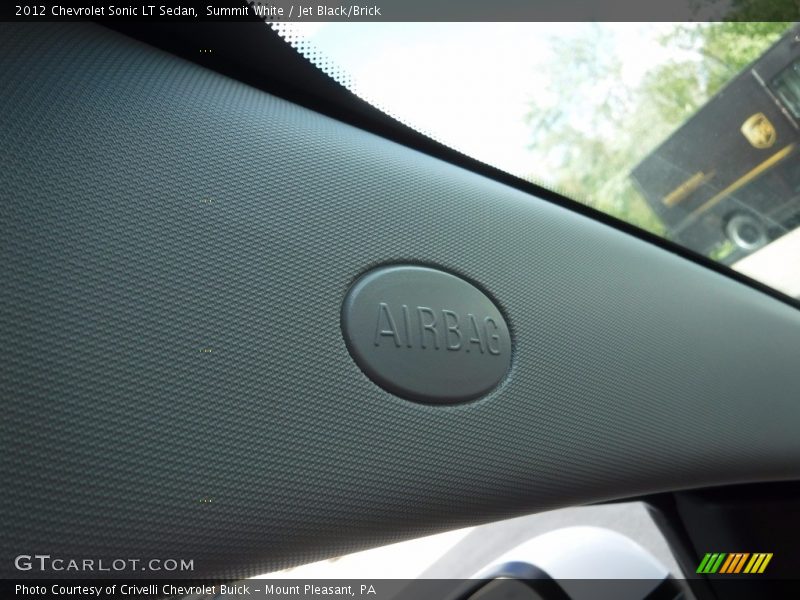 Summit White / Jet Black/Brick 2012 Chevrolet Sonic LT Sedan