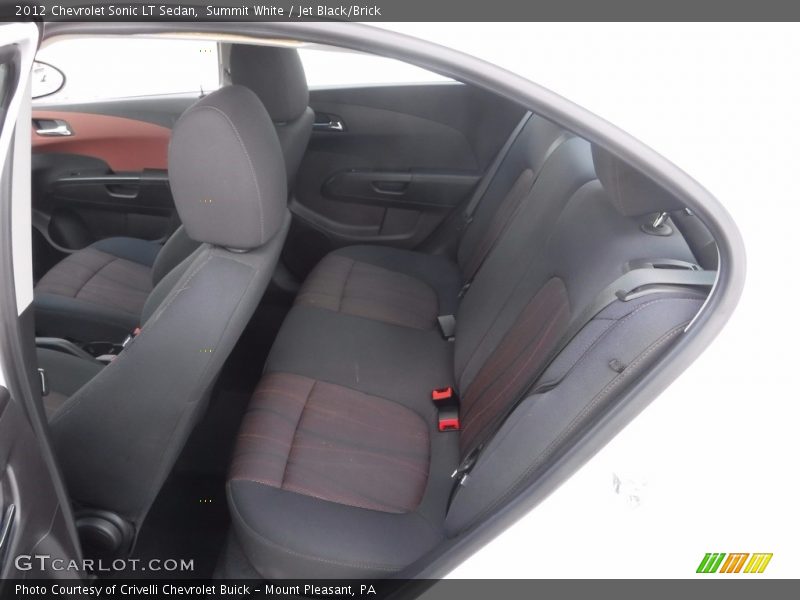 Summit White / Jet Black/Brick 2012 Chevrolet Sonic LT Sedan