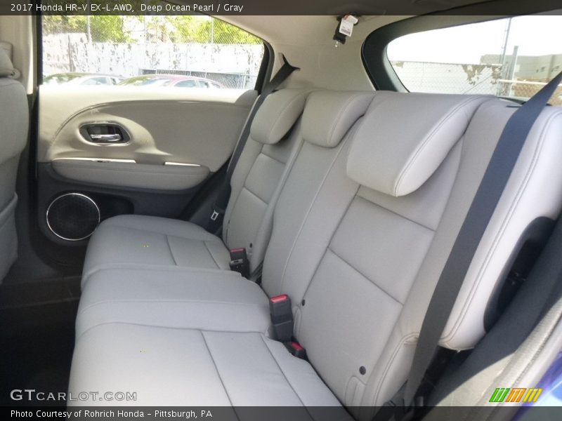 Deep Ocean Pearl / Gray 2017 Honda HR-V EX-L AWD