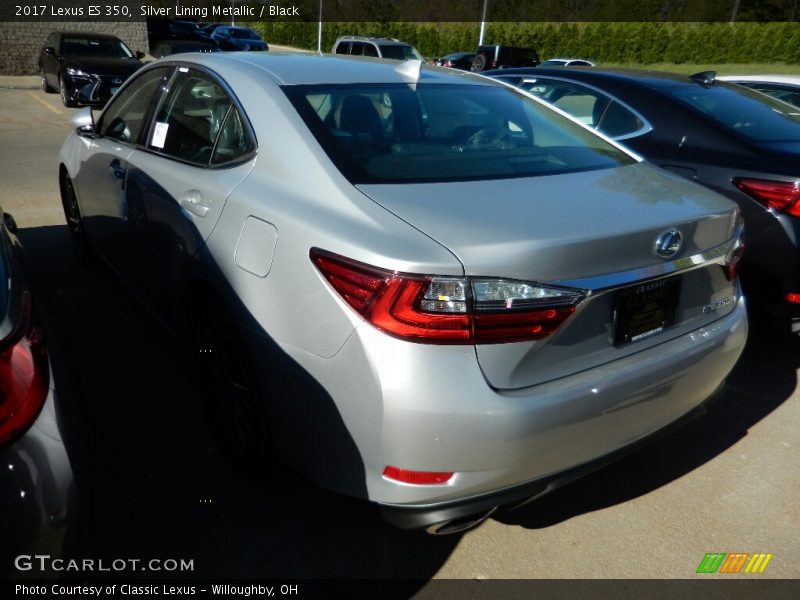 Silver Lining Metallic / Black 2017 Lexus ES 350