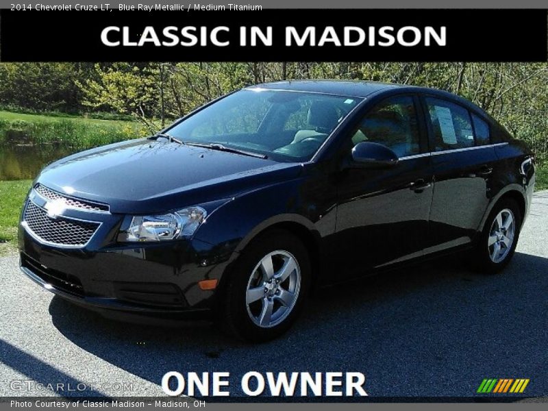 Blue Ray Metallic / Medium Titanium 2014 Chevrolet Cruze LT