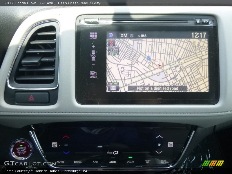 Deep Ocean Pearl / Gray 2017 Honda HR-V EX-L AWD