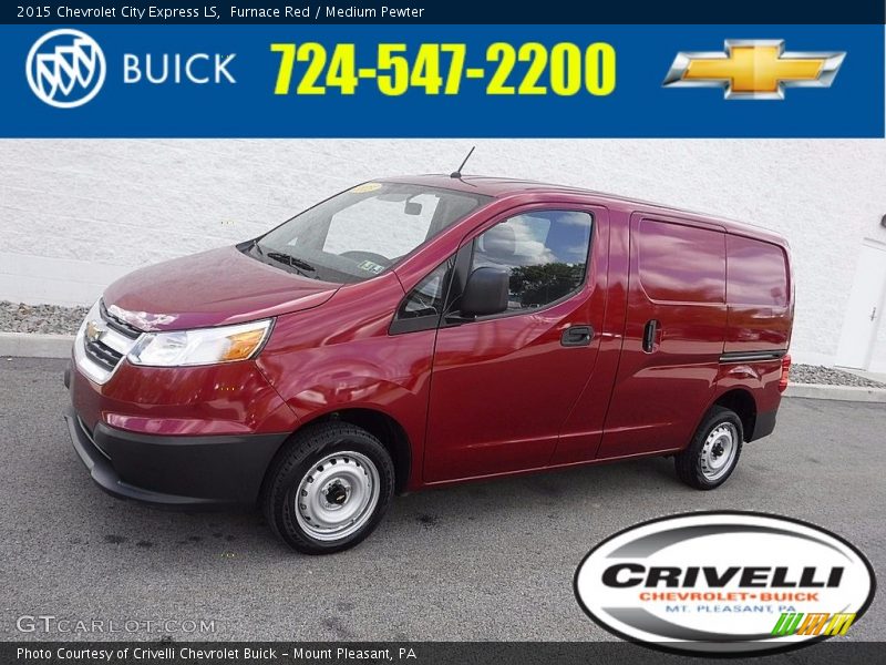 Furnace Red / Medium Pewter 2015 Chevrolet City Express LS