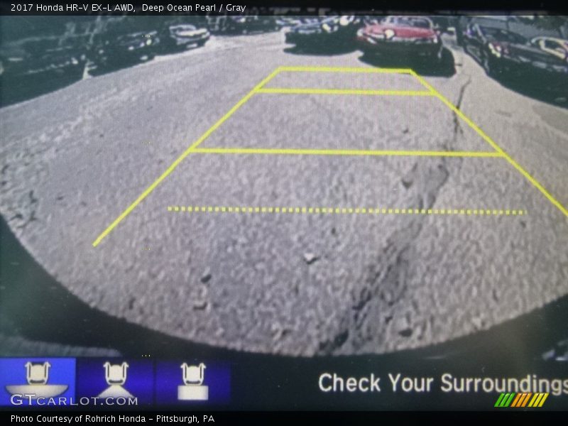 Deep Ocean Pearl / Gray 2017 Honda HR-V EX-L AWD