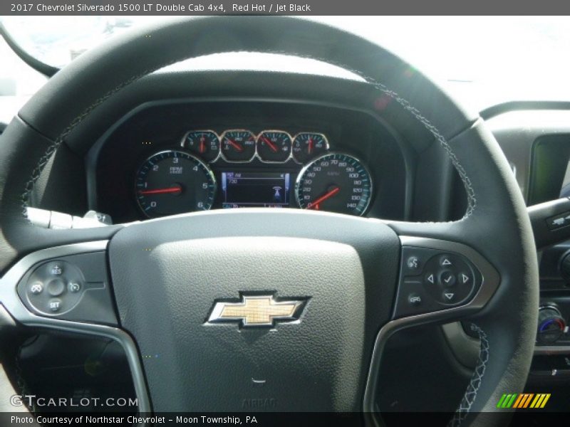 Red Hot / Jet Black 2017 Chevrolet Silverado 1500 LT Double Cab 4x4