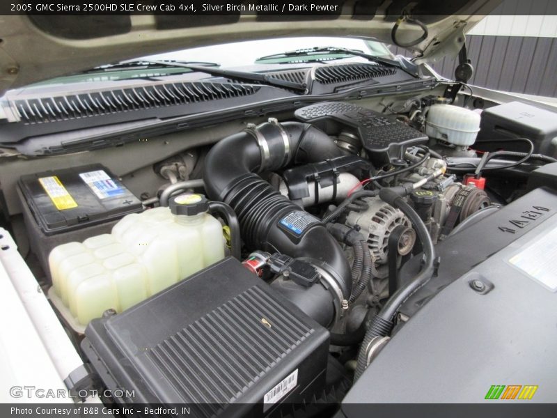 Silver Birch Metallic / Dark Pewter 2005 GMC Sierra 2500HD SLE Crew Cab 4x4