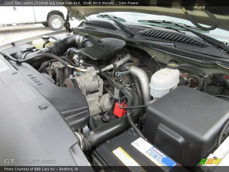 Silver Birch Metallic / Dark Pewter 2005 GMC Sierra 2500HD SLE Crew Cab 4x4