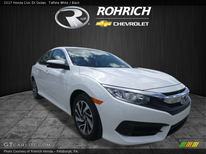 Taffeta White / Black 2017 Honda Civic EX Sedan