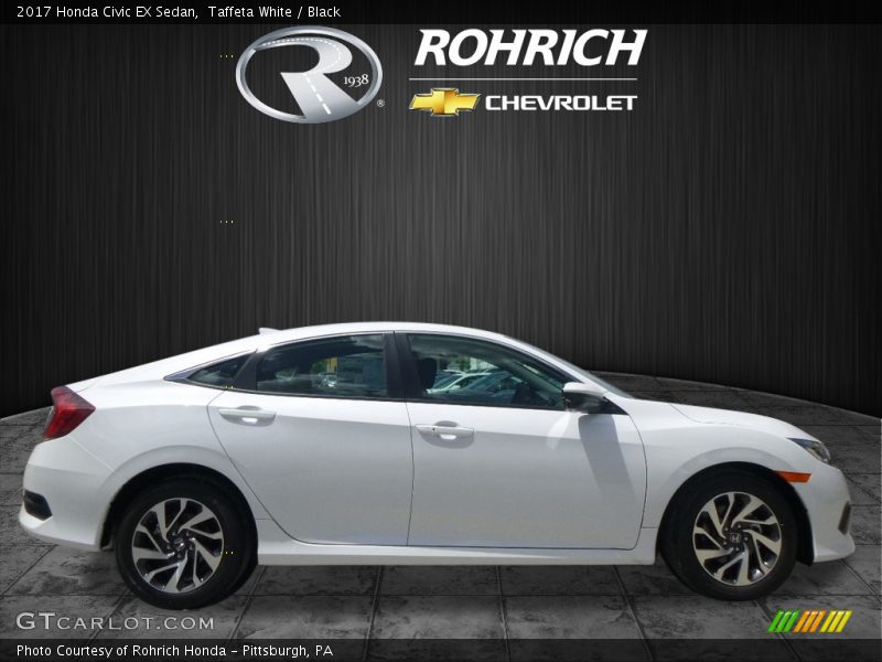 Taffeta White / Black 2017 Honda Civic EX Sedan