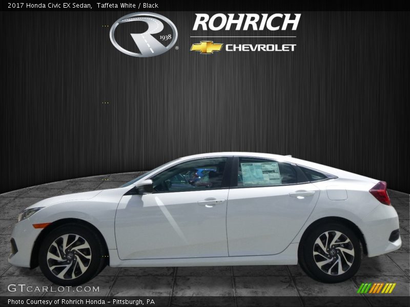 Taffeta White / Black 2017 Honda Civic EX Sedan