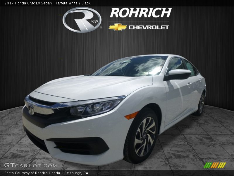 Taffeta White / Black 2017 Honda Civic EX Sedan