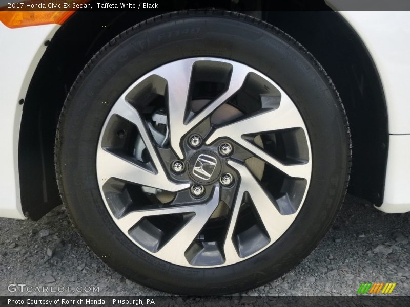 Taffeta White / Black 2017 Honda Civic EX Sedan