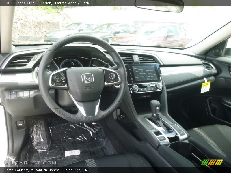 Taffeta White / Black 2017 Honda Civic EX Sedan