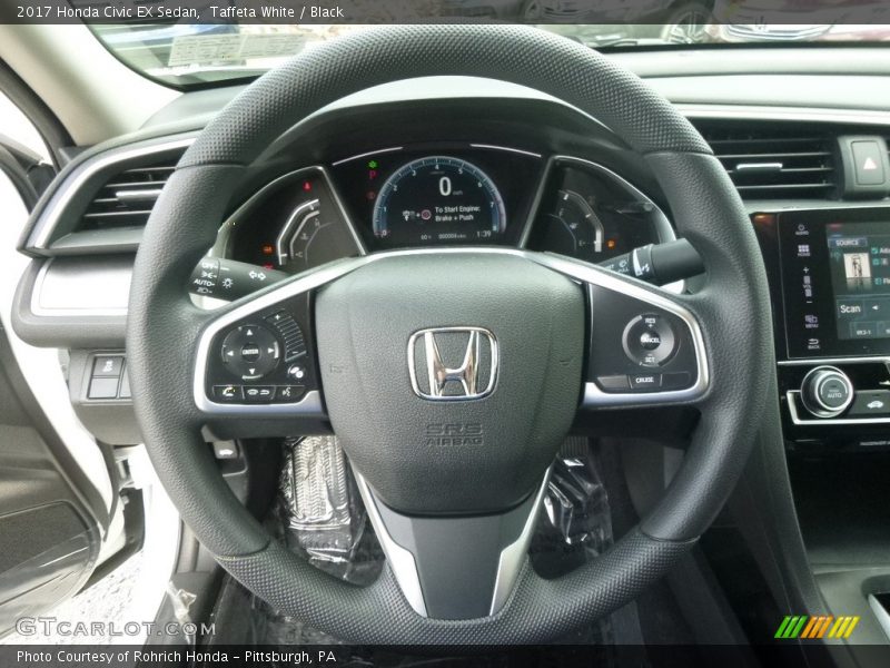 Taffeta White / Black 2017 Honda Civic EX Sedan