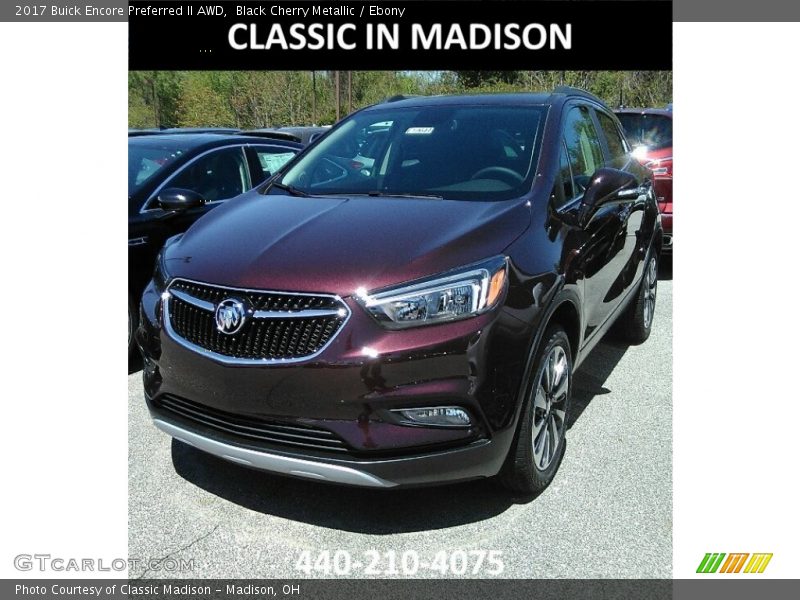 Black Cherry Metallic / Ebony 2017 Buick Encore Preferred II AWD