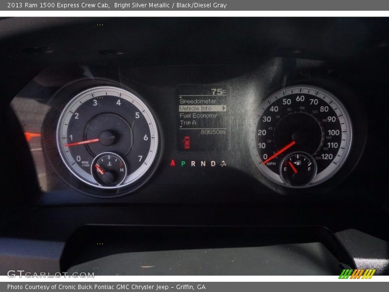 Bright Silver Metallic / Black/Diesel Gray 2013 Ram 1500 Express Crew Cab