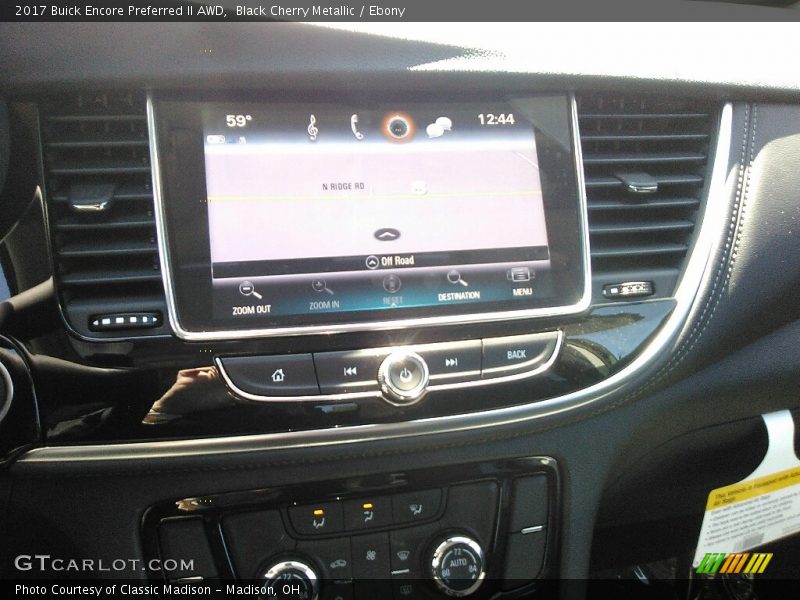 Black Cherry Metallic / Ebony 2017 Buick Encore Preferred II AWD