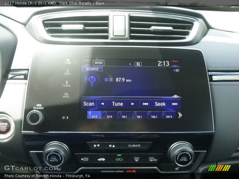 Dark Olive Metallic / Black 2017 Honda CR-V EX-L AWD