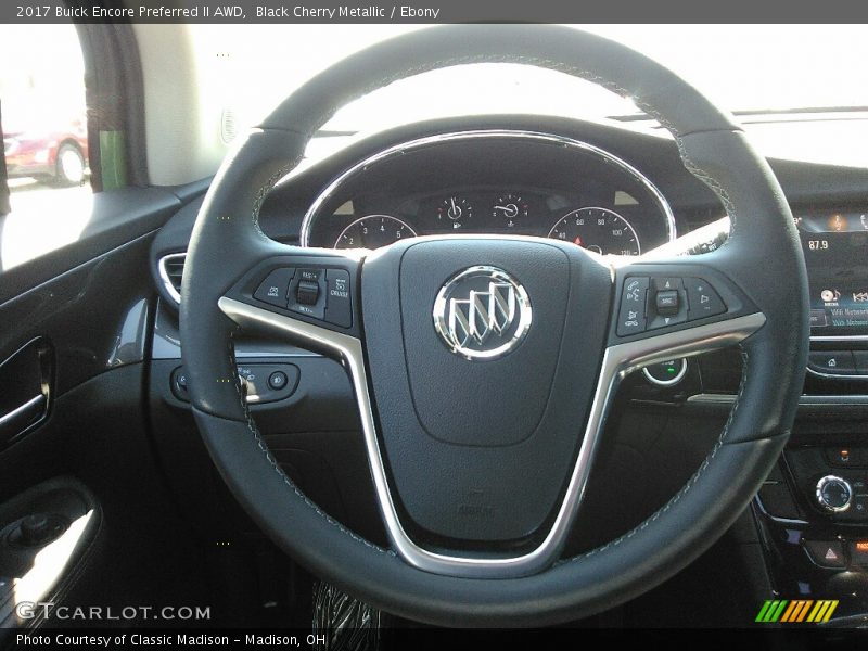 Black Cherry Metallic / Ebony 2017 Buick Encore Preferred II AWD