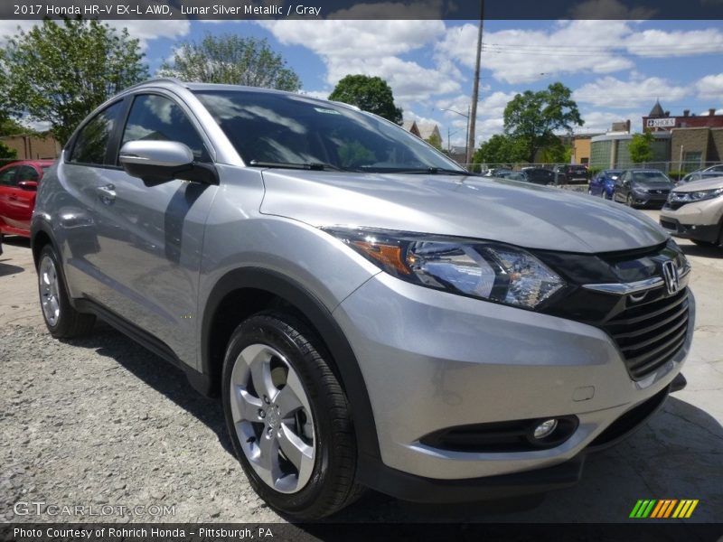 Lunar Silver Metallic / Gray 2017 Honda HR-V EX-L AWD
