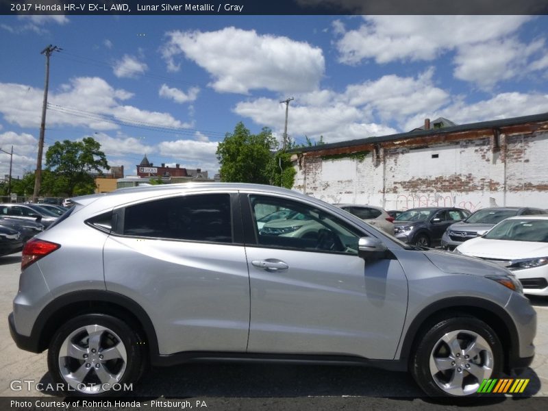 Lunar Silver Metallic / Gray 2017 Honda HR-V EX-L AWD