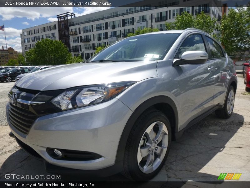 Lunar Silver Metallic / Gray 2017 Honda HR-V EX-L AWD
