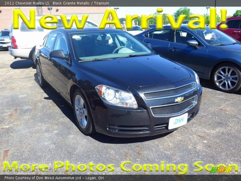 Black Granite Metallic / Titanium 2011 Chevrolet Malibu LS